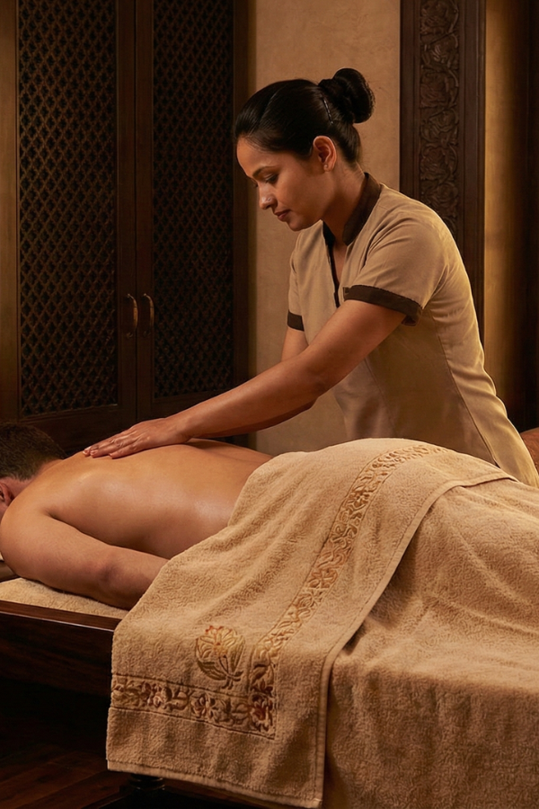Aromatherapy massage in Hyderabad at Keya Spa using essential oils for relaxation