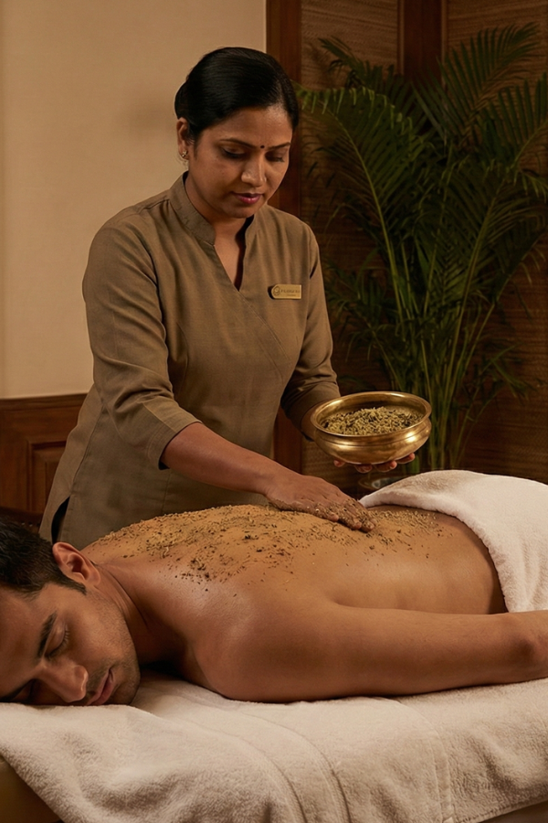Luxury body scrub spa treatment in Hyderabad at Keya Spa for glowing skin
